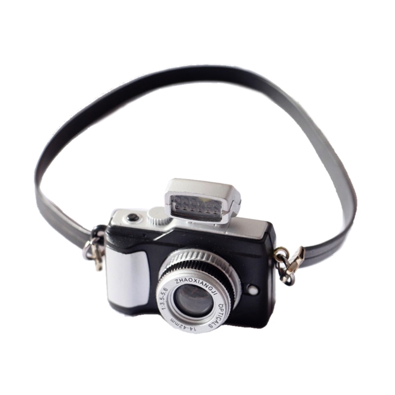 1/12 Dollhouse Mini Camera Model Newborn Photography Props Retro Miniature Camera Decoration Toy Photography accessories