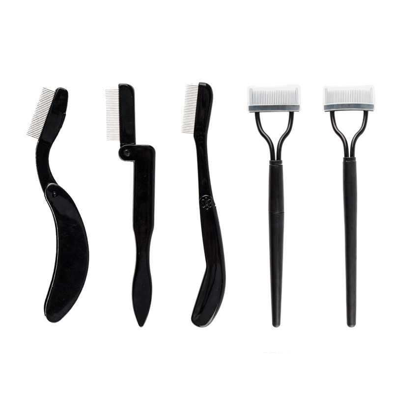 Fashion Foldable Eyelash Curler Beauty Makeup Lash Separator Metal Eyelash Brush Comb Mascara Curl Beauty Makeup Cosmetic Tool