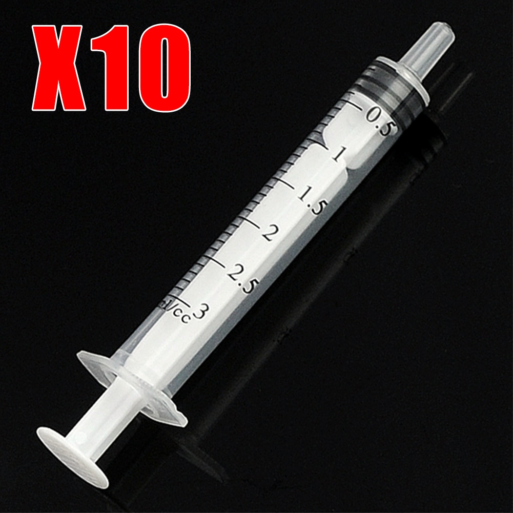 10pcs 3mL Disposable Sampler Plastic Syringe Cubs Measuring Nutrient Hydroponic Reusable Hydroponics Nutrient measuring ZSQ