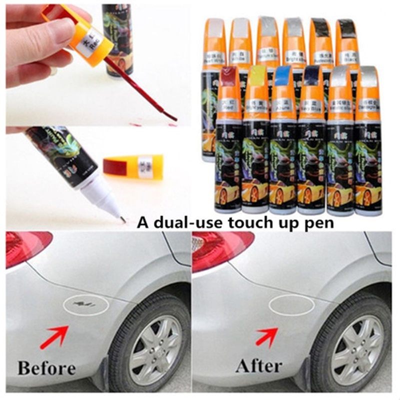 6 Colors 12ml New Professional Car Paint Repair Pen Waterproof Clear Car Scratch Remover Painting Pens for All Kinds of Cars