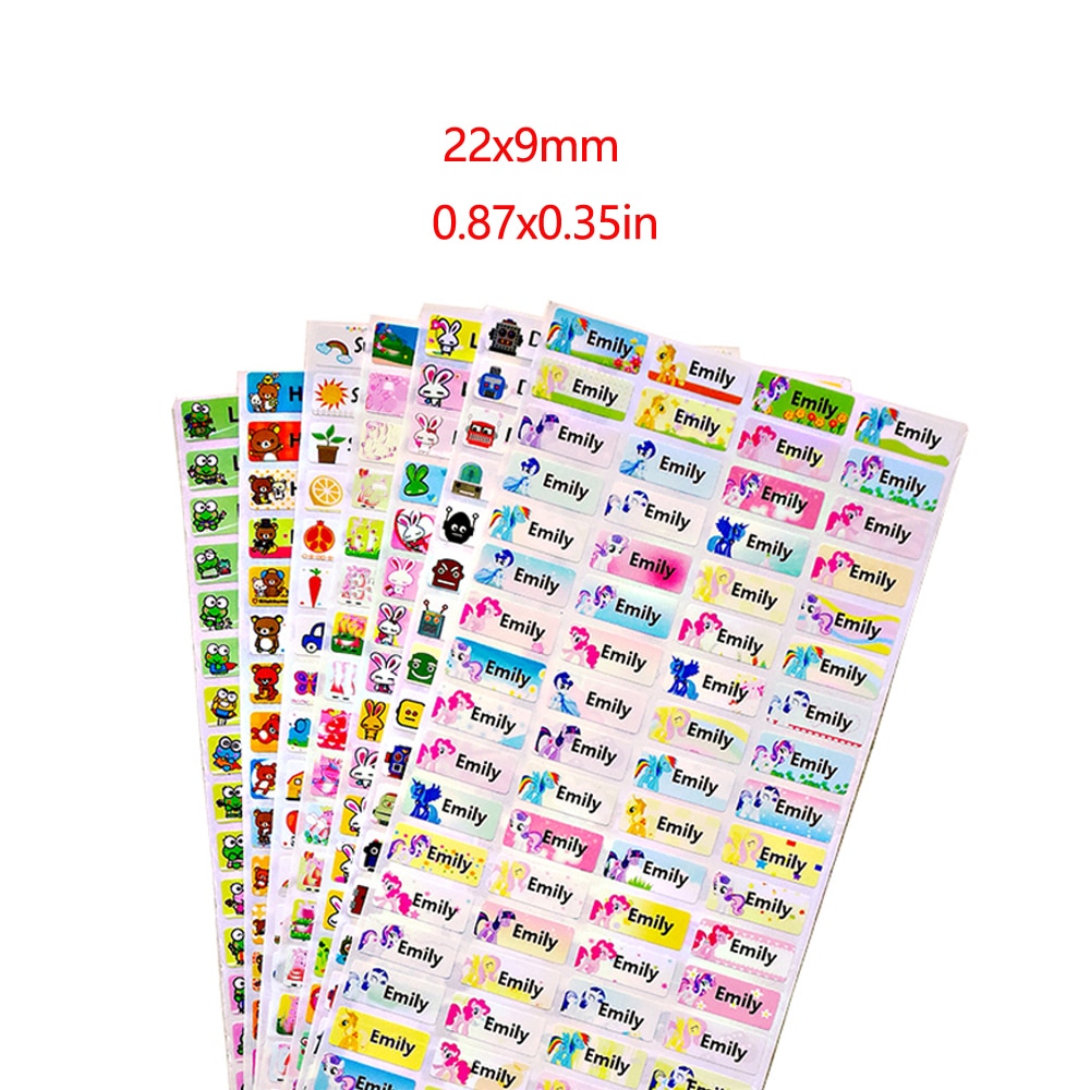 100Pcs Cute Custom Name Stickers Waterproof Personal Children Stickers For Daycare Scrapbook School Scrapbooking Stickers