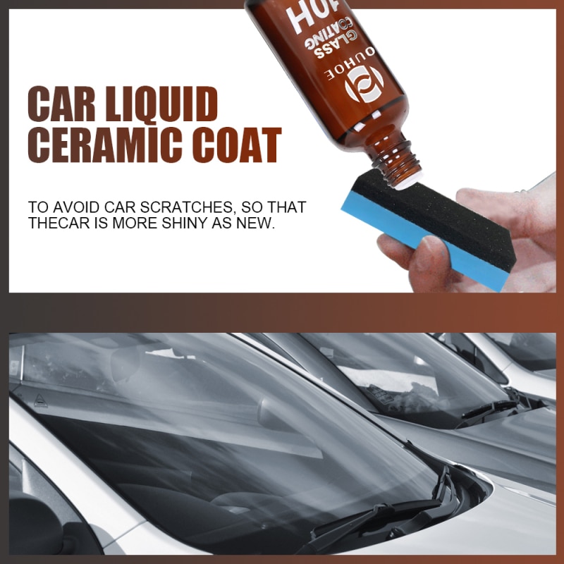 Car Wash Ouhoe 10H Super Hydrophobic Car Glass Coating Car Liquid Coat Paint Care Antifogging Agent / Water Repellent