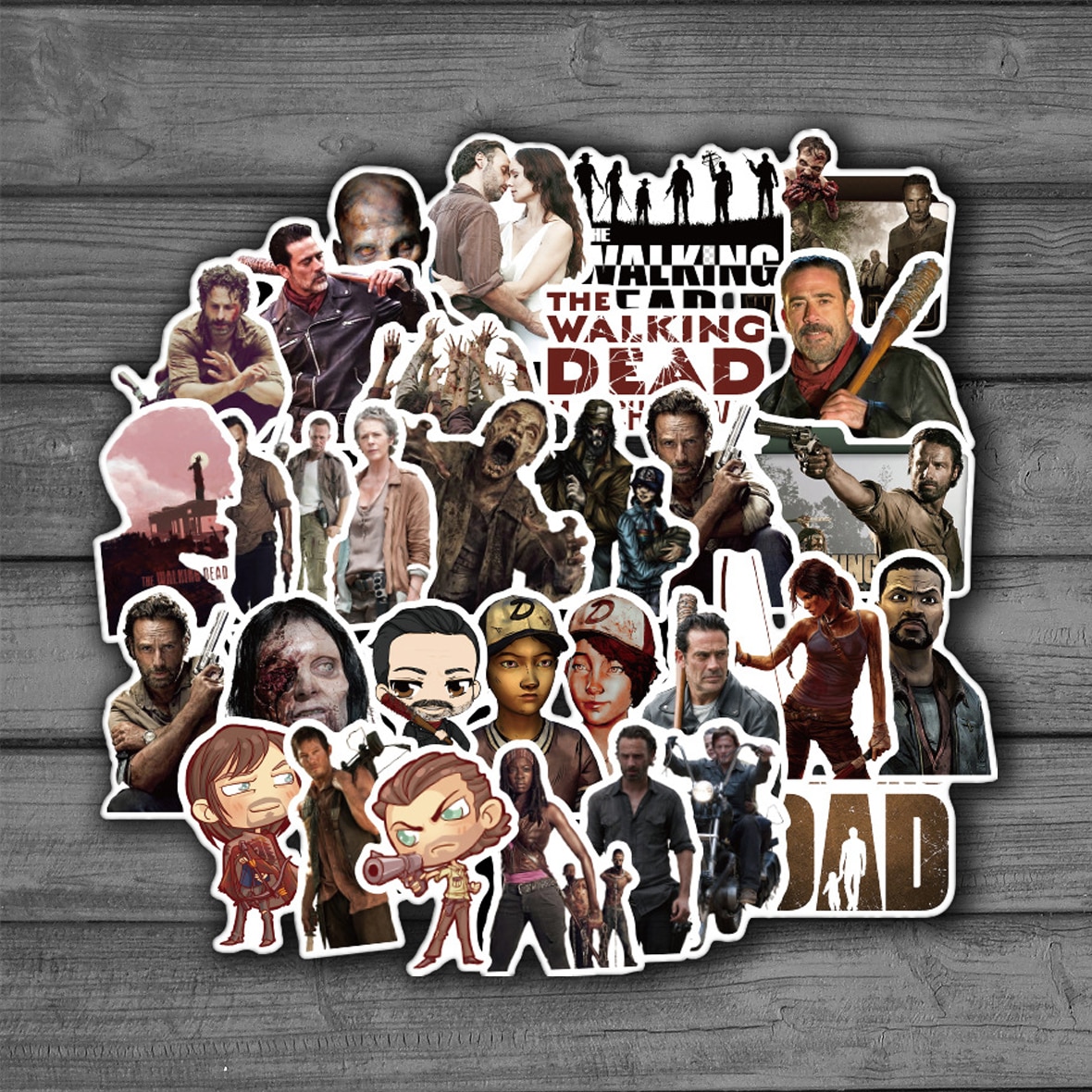 10/50PCS TV Show Walking Dead Stickers Snowboard Laptop Luggage Fridge Guitar Graffiti Waterproof Sticker Kid Classic Toy