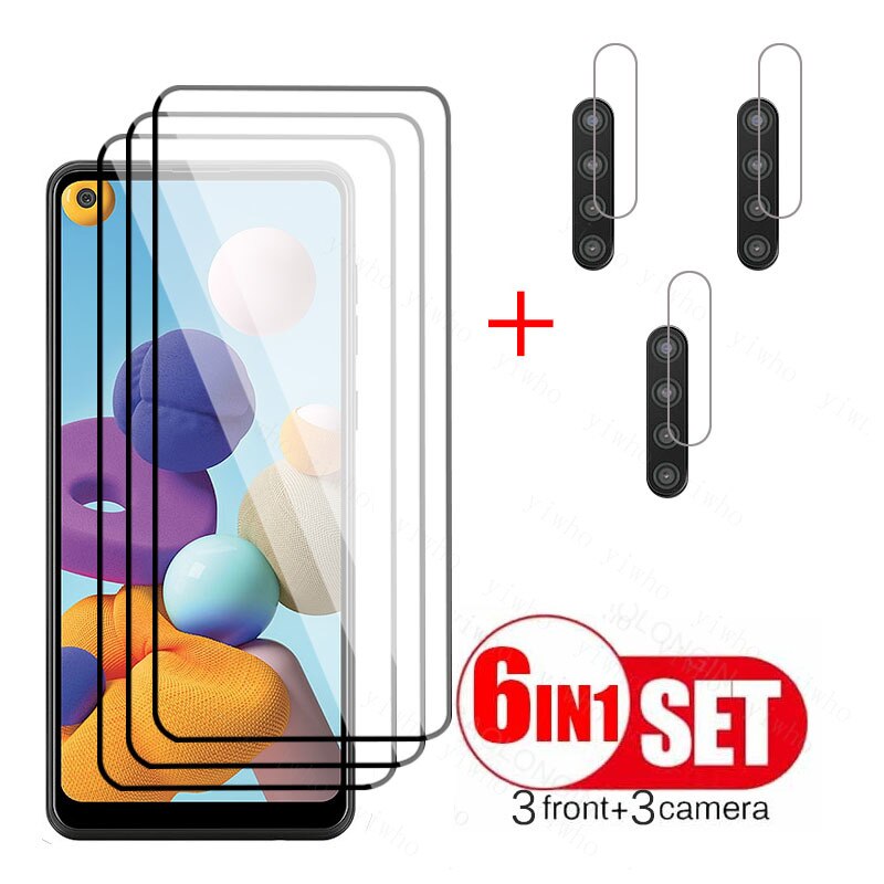 Tempered Glass for Samsung Galaxy A21 Camera Screen Protector Glass Film for Samsung A21 A 21 Hardness Safety Protective Glass