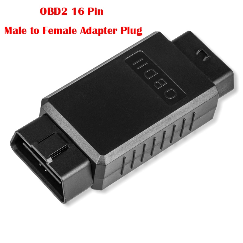 Universal ELM327 OBD2 Connector Adapter J1962m Plug with Enclosure 12V OBD2 16pin Male to Female Shell One to One Extension Plug