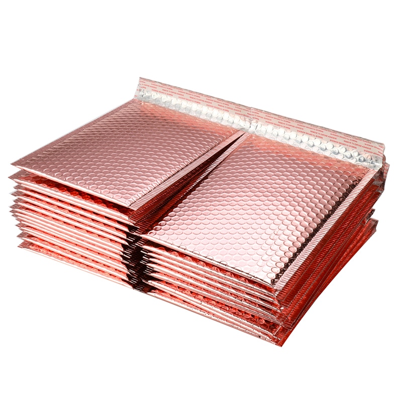 30/50Pcs Foam Envelope Self Seal Mailers Padded Shipping Envelopes With Bubble Mailing Bag Shipping Packages Rose Gold