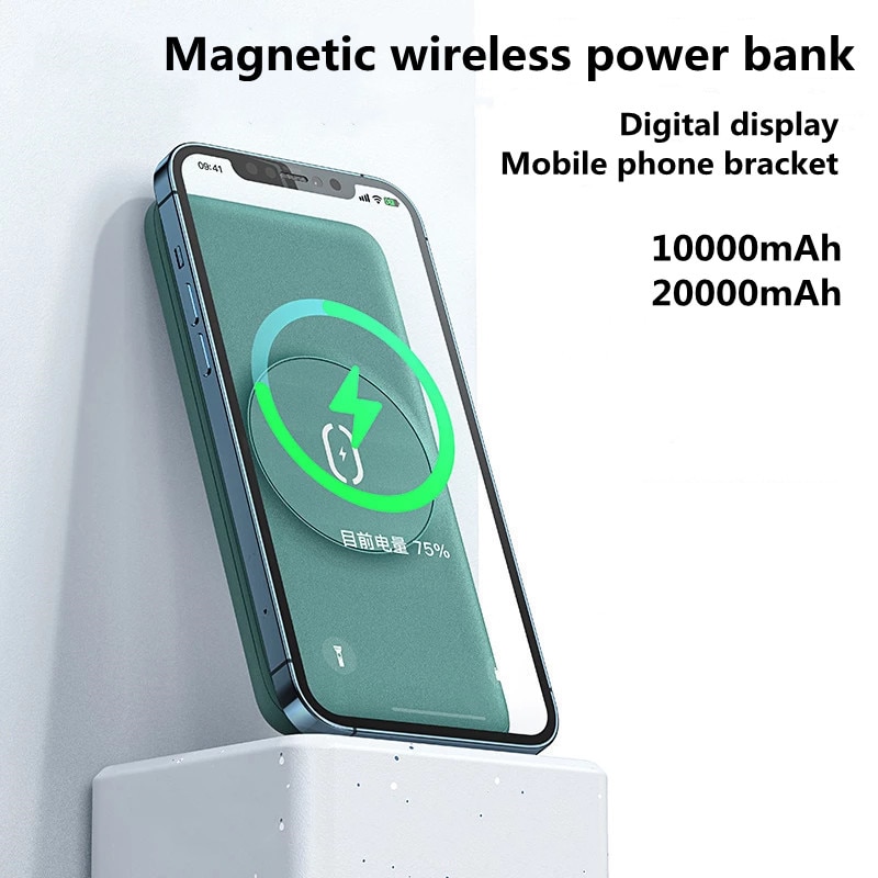 20000mAh Magnetic Wireless Power Bank 22.5W Fast Charging For Apple iPhone 13 12 11 Xiaomi Huawei Samsung Mobile Phone Charger