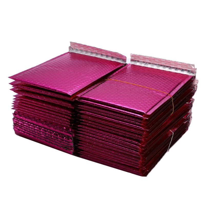 30/50Pcs Rose Red Foam Envelope Self Seal Mailers Padded Shipping Envelopes With Bubble Mailing Bag Shipping Packages