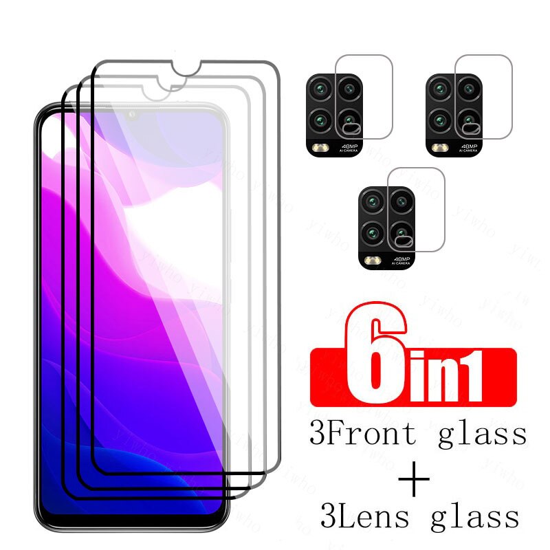 HD Tempered Glass For Xiaomi Mi 10 Lite 5G Protective Glass Screen Protector Glass On Xioami Mi 10 Lite full cover Lens Film