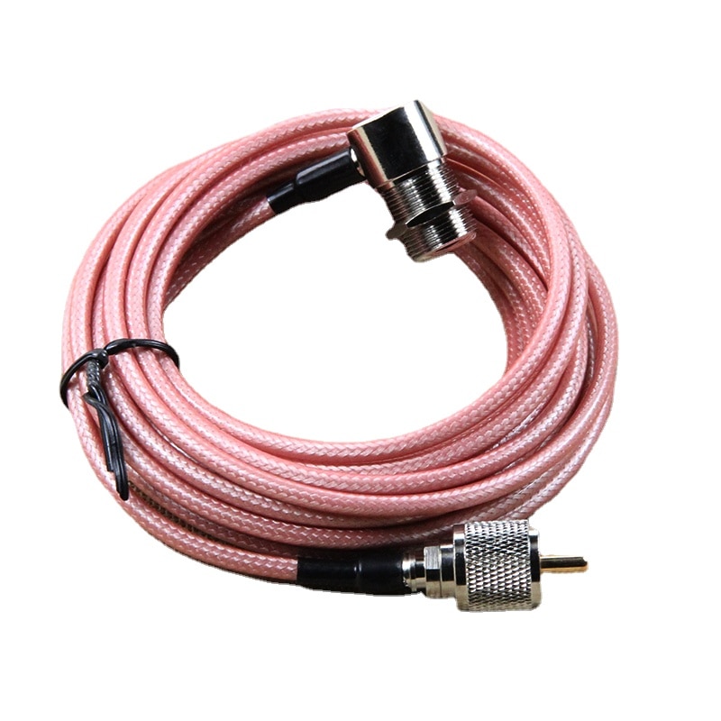 Coaxial Extend Cable 5 Meter PL-259 Male To Female Pure Copper Silver Plated for Mobile Radios Clip Bracket Antenna Acessory