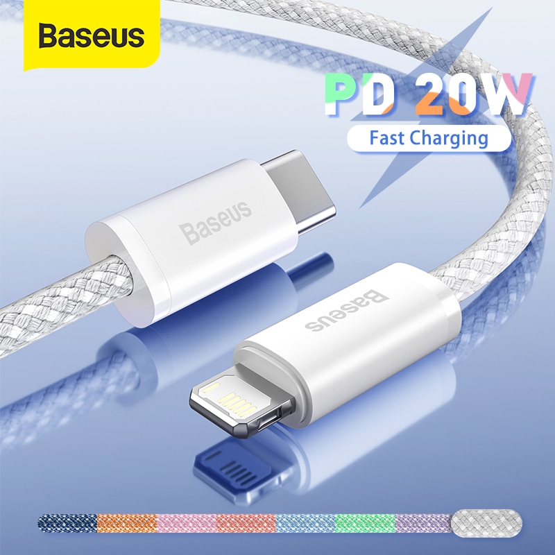 Baseus 20W PD USB C Cable for iPhone 14 13 Pro Max Fast Charging USB C Cable for iPhone12 mini pro max Data USB Type C Cable