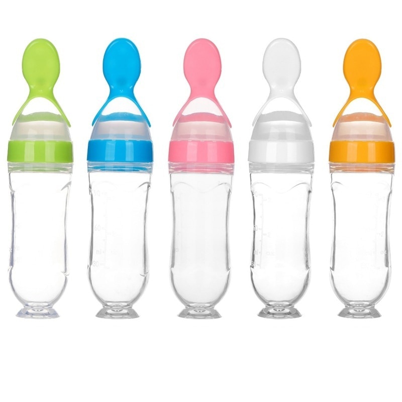 Baby Spoon Bottle Feeder Dropper Silicone Spoons for Feeding Medicine Kids Toddler Cutlery Utensils Children Accessories Newborn