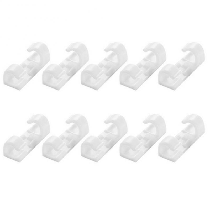 40pcs Wire Wall Clamp Cable Winder Clip Desk Wire Clamp Finisher Wire Clamp Self-adhesive Cable Organizer Line Cable Clip Buckle