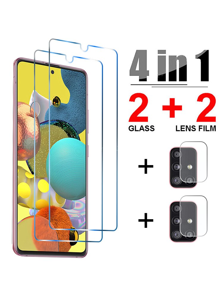4in1 Camera Len Screen Protector for Samsung A50 A10 A70 A20 A40 A30 A20 A20S Tempered Glass for Samsung A10S A10E