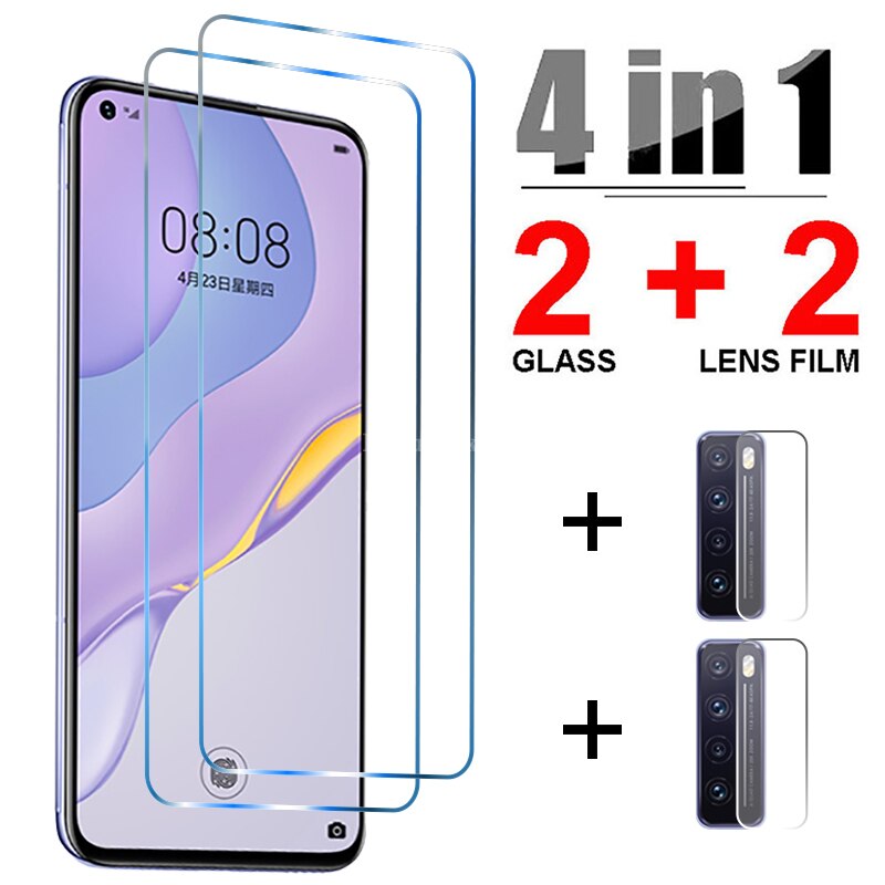 4in1 Screen Protector For Xiaomi Mi 11 Lite Mi 10T 9 Pro 5G Mi 9 Mi 10T Lite Camera Lens Glass On Xiaomi Mi A1 A2 A3 Lite Glass
