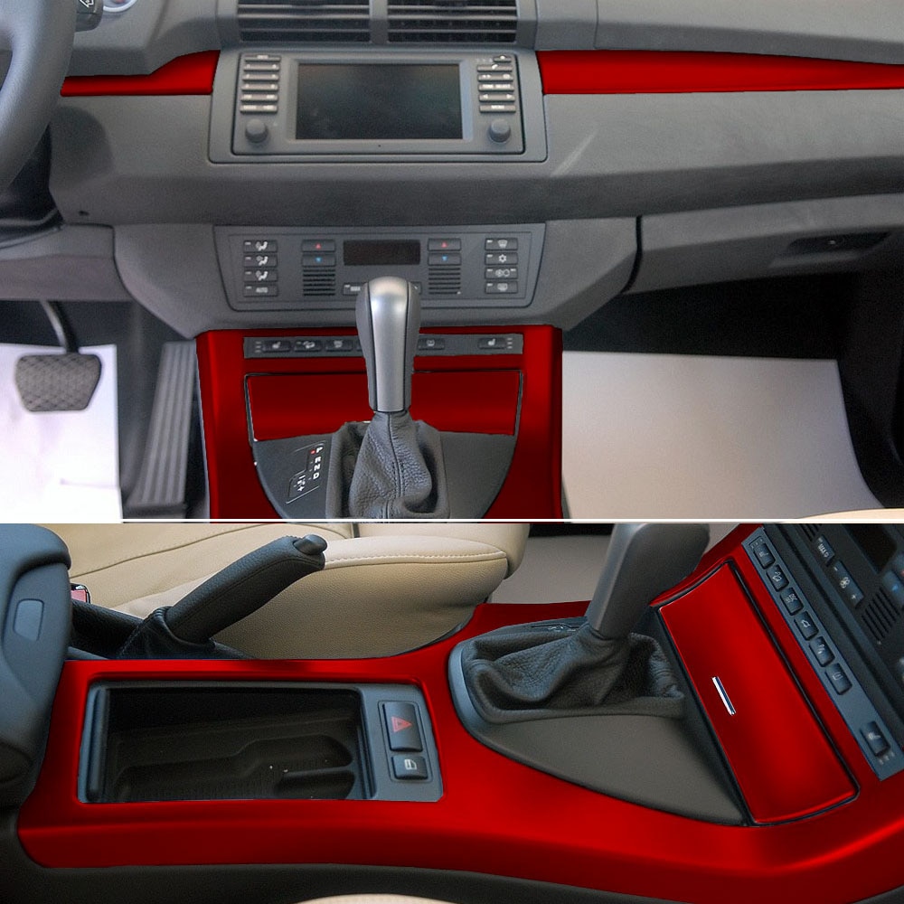 Car-Styling 3d 5D Carbon Fiber Car Interior Center Console Color Change Molding Sticker Decals For BMW X5 E53 1999-2006