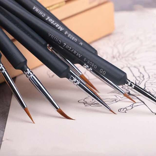 Single Wolf Hair Hook Line Drawing Writing Stroke Fine Art Painting Various Specifications Of Brushes 2021 School Stationery