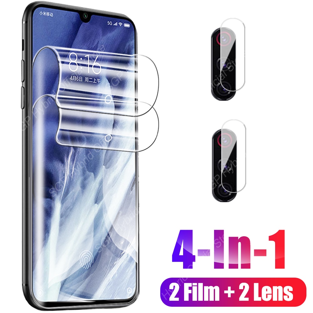 4In1 Screen Protective Hydrogel Film For Xiaomi Mi A3 A1 A2 5X 6X A 1 2 3 Mia1 Mia2 Mia3 Mi5x Mi8 Lite Camera Protector No Glass