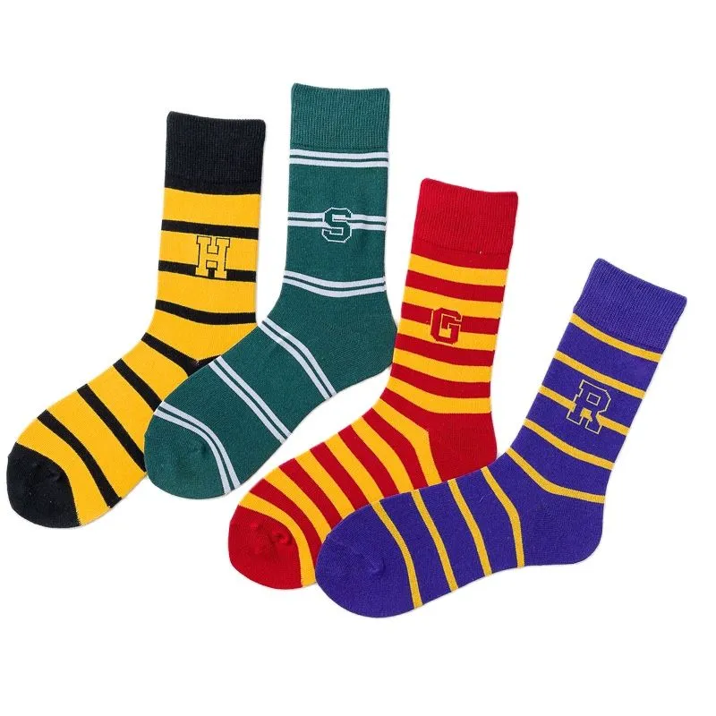1 Pair Funny Women Socks Men Cotton Girl Mystery Magician College Cosplay Party Wizard Gift Fans Size 35-43 Designer Wholesale