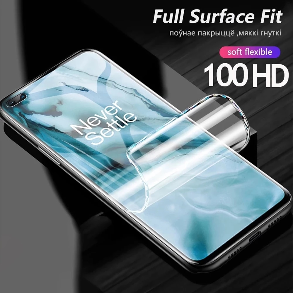 HD Hydrogel Film For Oneplus 8T 7 7T 6T 5T 5 3T 3 1+7 One Plus 6 T 7T Nord N10 N100 Screen Protector Toughened Cover Film