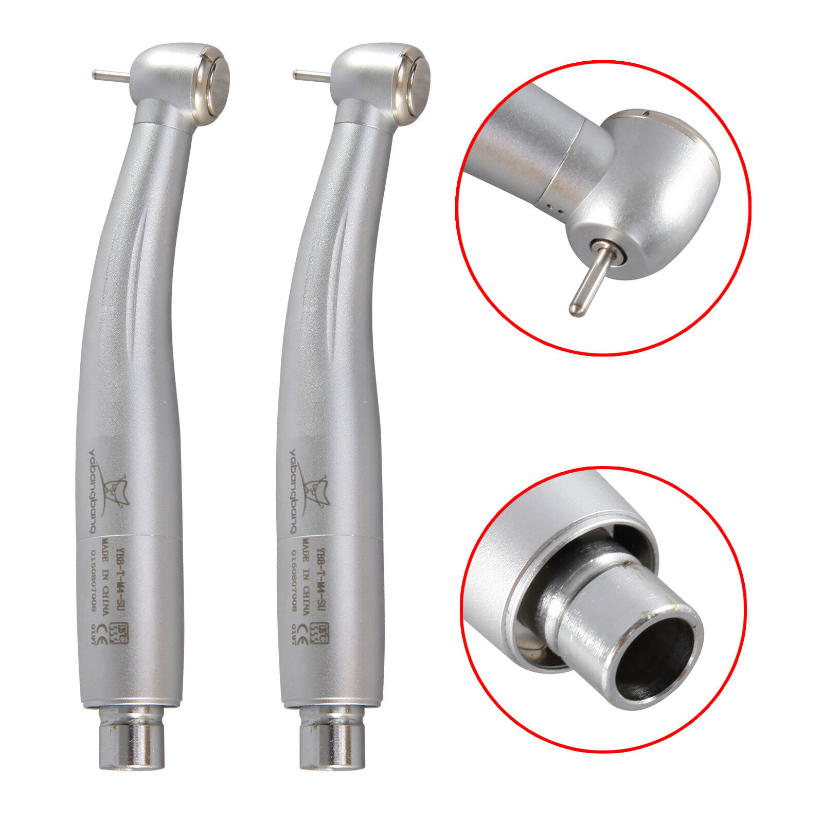 2pcs Dental High Speed Turbine Large Head Single Water Spray Handpiece fit NSK 4Hole Quick Coupler