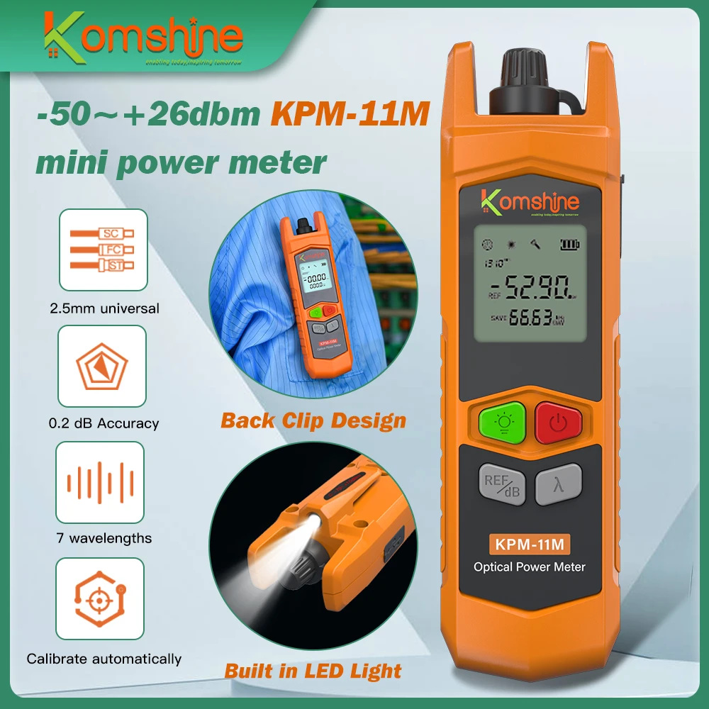 2022 New Design Mini Power Meter Komshine KPM-11M 2.5mm Universal Connector -70+10dBm / -50+26dBm