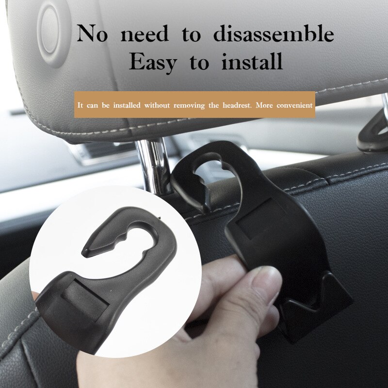 2 Pieces Car Seat Hook Car Accessories, Car Creative Hidden Hooks.20kg Seat Back Hooks