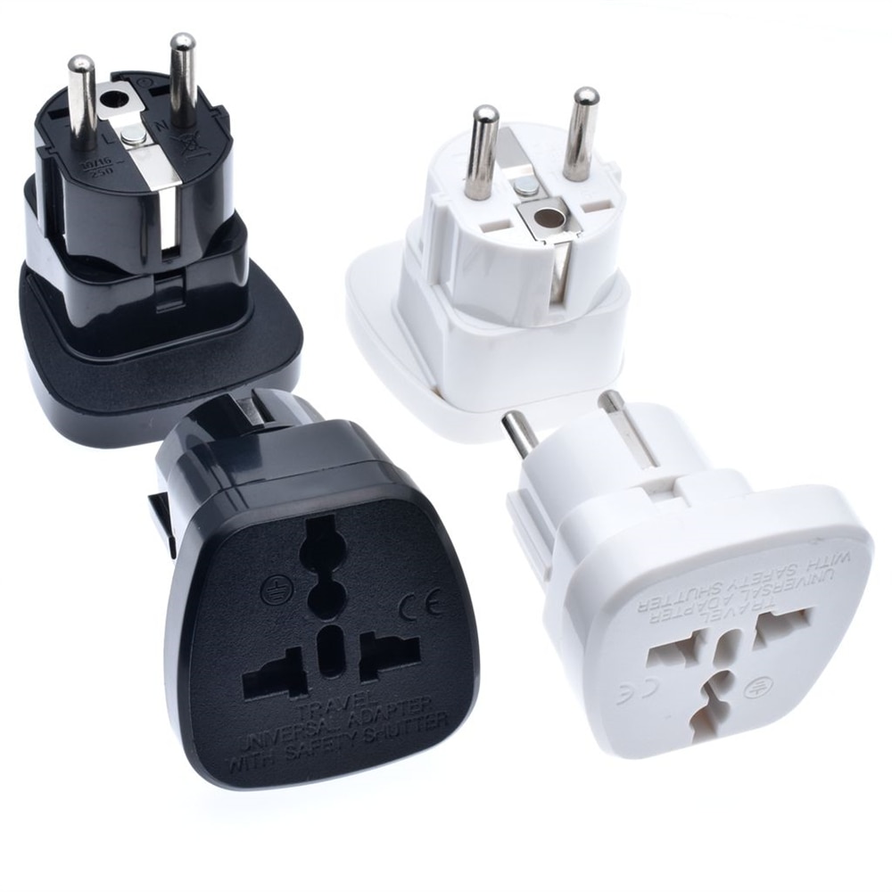 Universal to Israeli Plug Adapter With Safety Shutter AC100~250V 16A