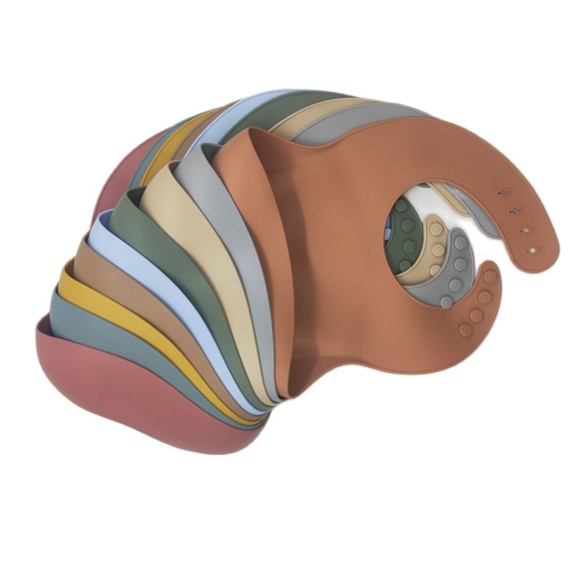 Waterproof Baby Bibs Silicon Baby Bib Adjustable Baby Feeding Bib Infant Toddler Feeding Saliva Towel