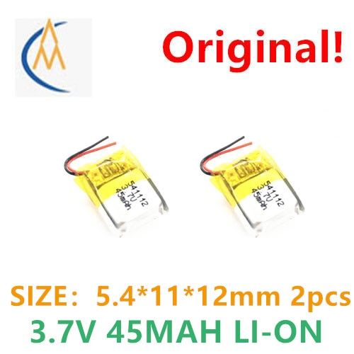 2PCS 541112 551112 551012 581013 501012 3.7v45mahtws headset battery MP3 Bluetooth 3D glasses miniature electronic products