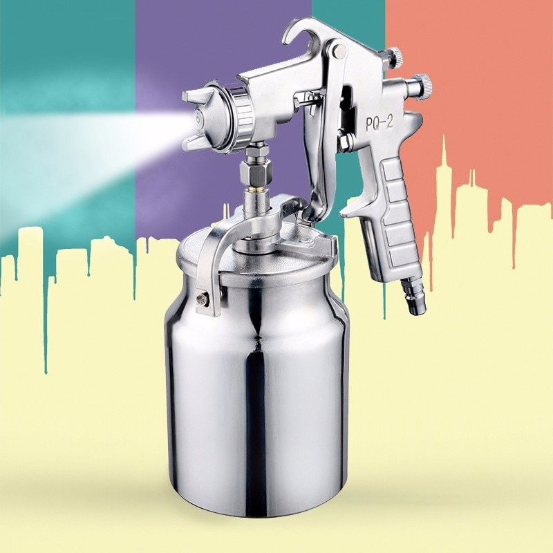 1000Ml Car Aerodynamic Paint Spray Gun PQ2 Car Pneumatic Air Wax Injection Gun with Inner Hexagonal Wrench and Cleaning Tools