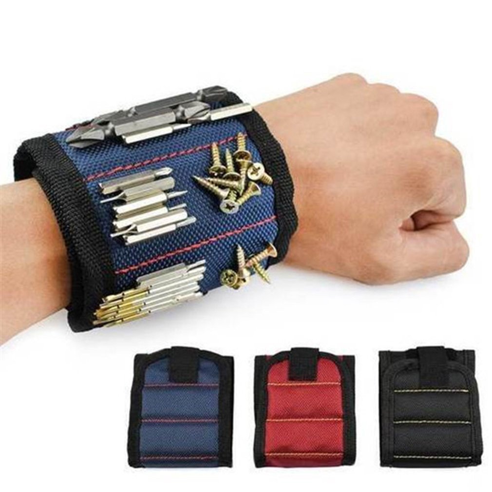 Magnetic Wristband with Strong Magnets For Holding Screws Nails Drill Bits Best Tool Gift for DIY Handyman Men Women