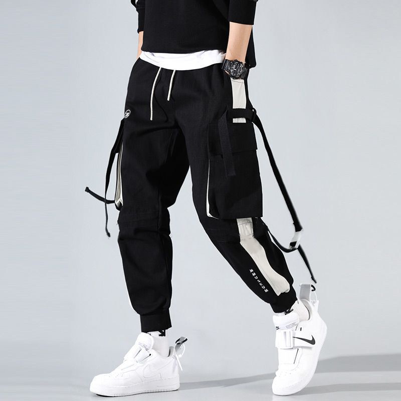 2022 New Men Must-Have Street Dance Trend Multi-Pocket Pants Fashion Overalls European And American Plus Size Pants