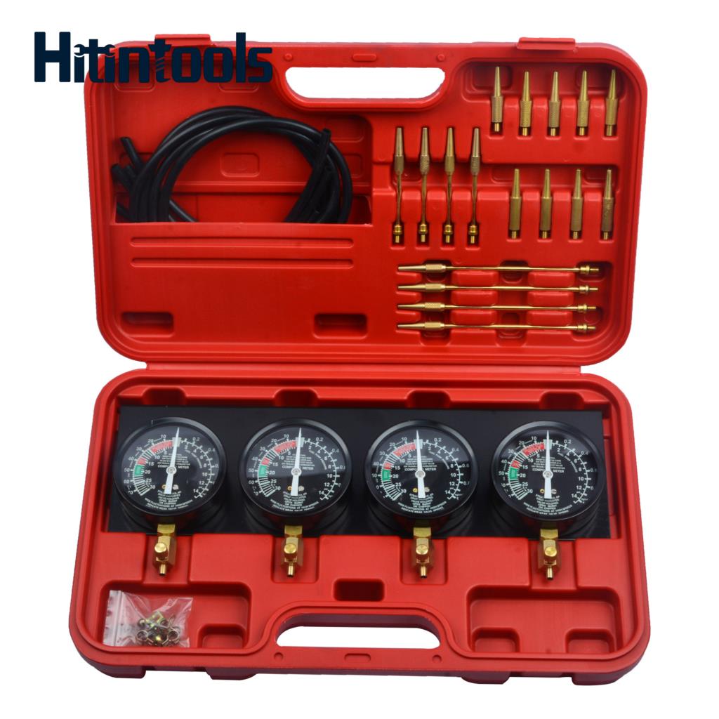 Motorcycle Carb Carburetor Tool Kit Fuel Vacuum Synchronizer 4 Gauges Balancer Meter