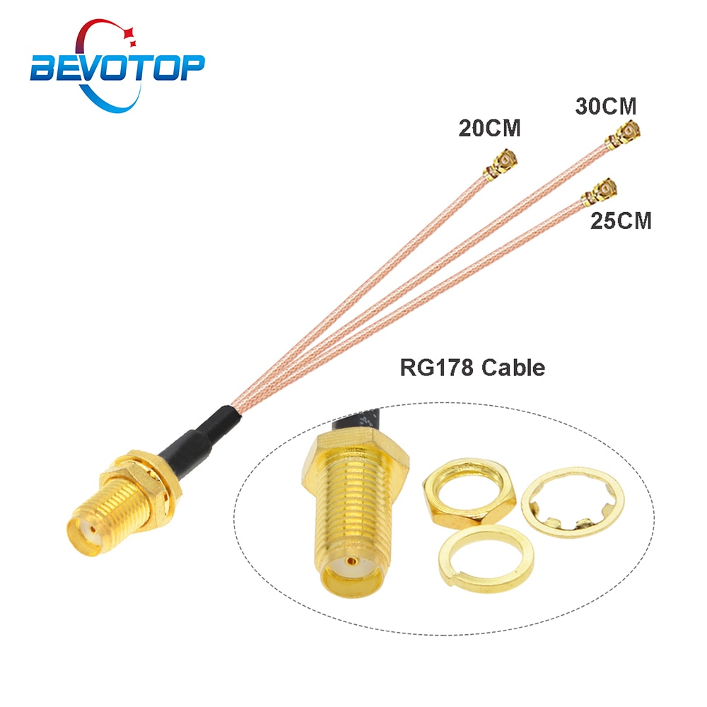 IPEX SMA Splitter Cable SMA Female to 3 u.FL IPX IPEX1 Female Jack 3-Way RG178 Pigtail WIFI Antenna Extension Cord Jumper Adapte