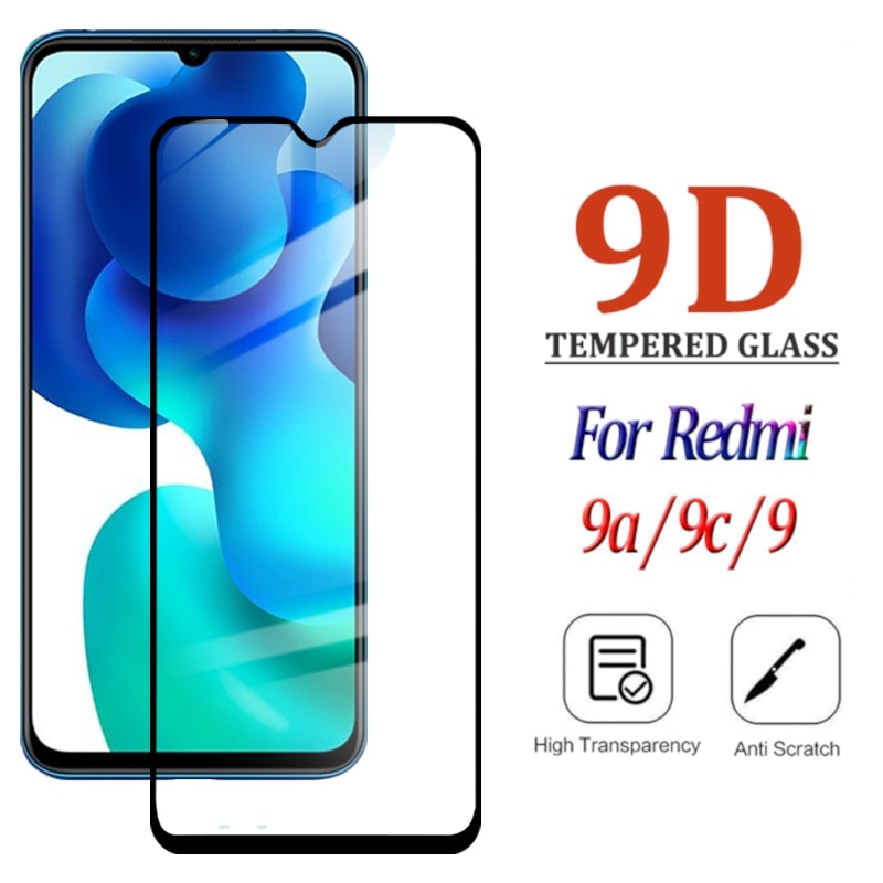 Screen Protective Glass on For Xiaomi Redmi Note 10 Pro 9 Max Note10 JE S 10S 10T 9T 8 A 8A 7 9S 8T 9C 9i Redmi 9A Tempered Film