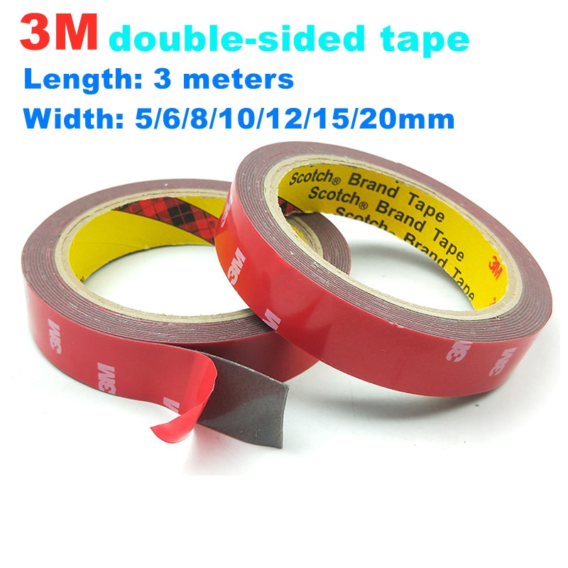 3M VHB Acrylic Adhesive Double Sided Foam Tape Strong Adhesive Pad Waterproof High Quality Reusable Home Car Office Decoration