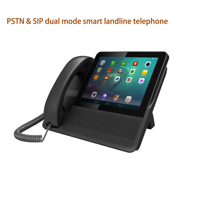 smart landline high definition big touch screen business enterprise office PSTN IP dual mode telephone recording