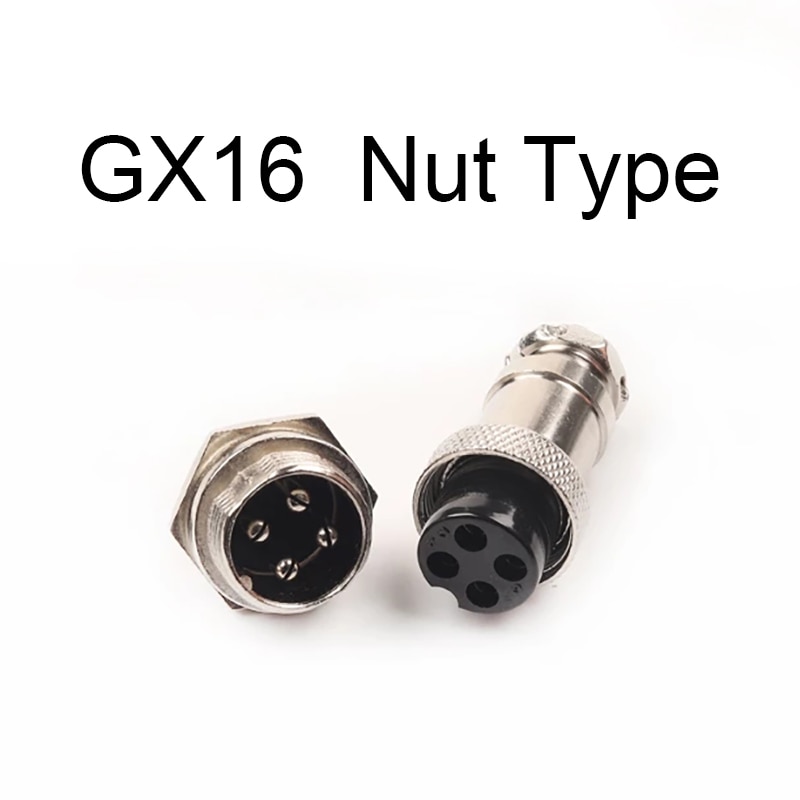 1set GX16 Nut Type Male & Female Electrical Connector 2/3/4/5/6/7/8/9/10 Pin Circular Aviation Socket Plug Wire Panel Connec