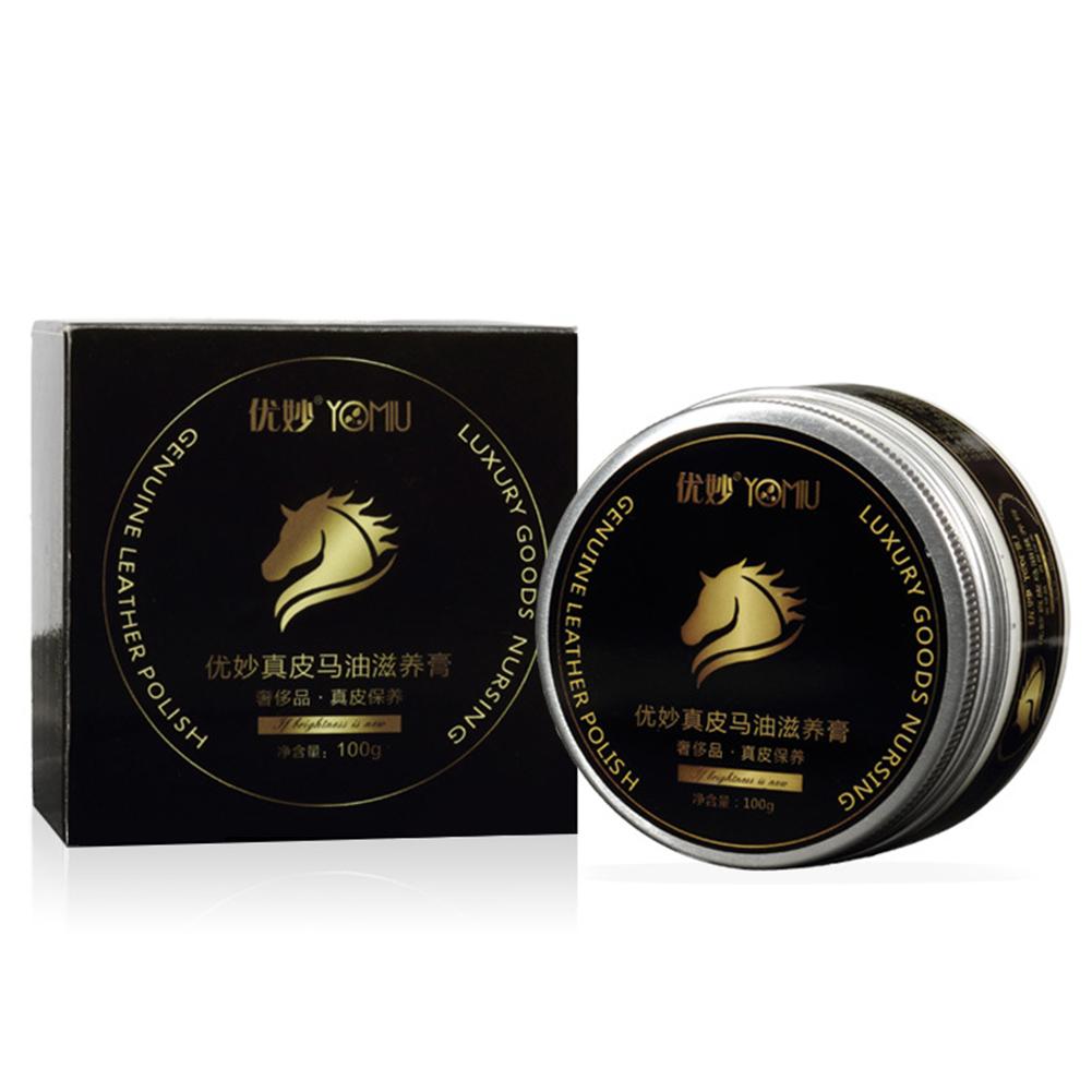 100g Horse Oil Nourishing Cream Leather Balsam Restorer Polish Care Agent For All Smooth Leather Sofas Car Seat Shoes