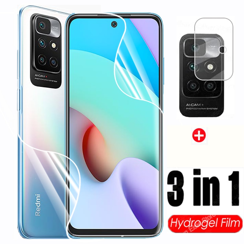 3 in 1 Hydrogel Film For Xiaoim Redmi 10 Screen Protector Films For Redmi 10 Redmi10 6.5'' Camera Lens Protective Film