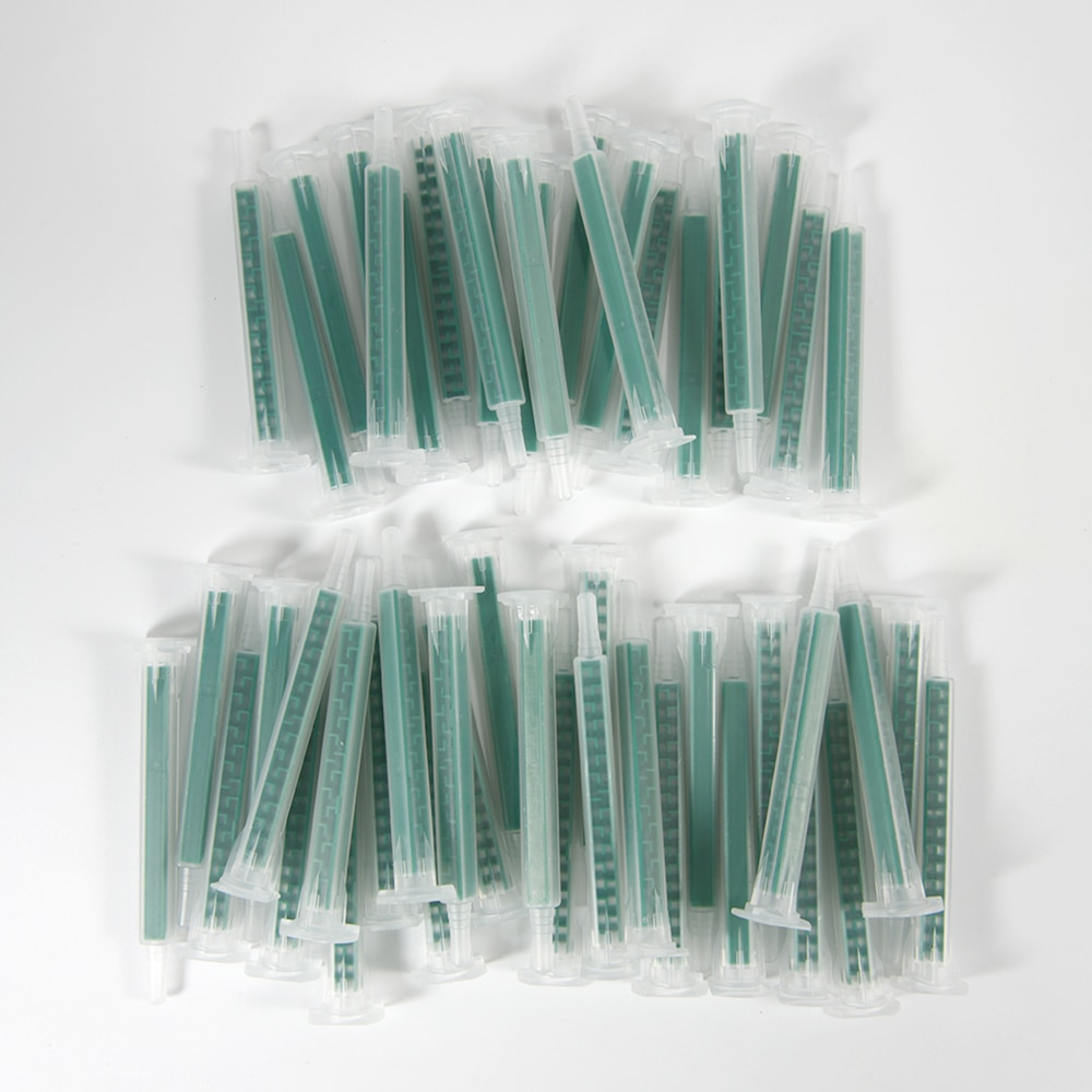 50pcs Resin AB Glue Static Mixer Mixing Tube Mixing Nozzle Syringe Set 83mm for Two Component Liquid Mixing Machine Syringes