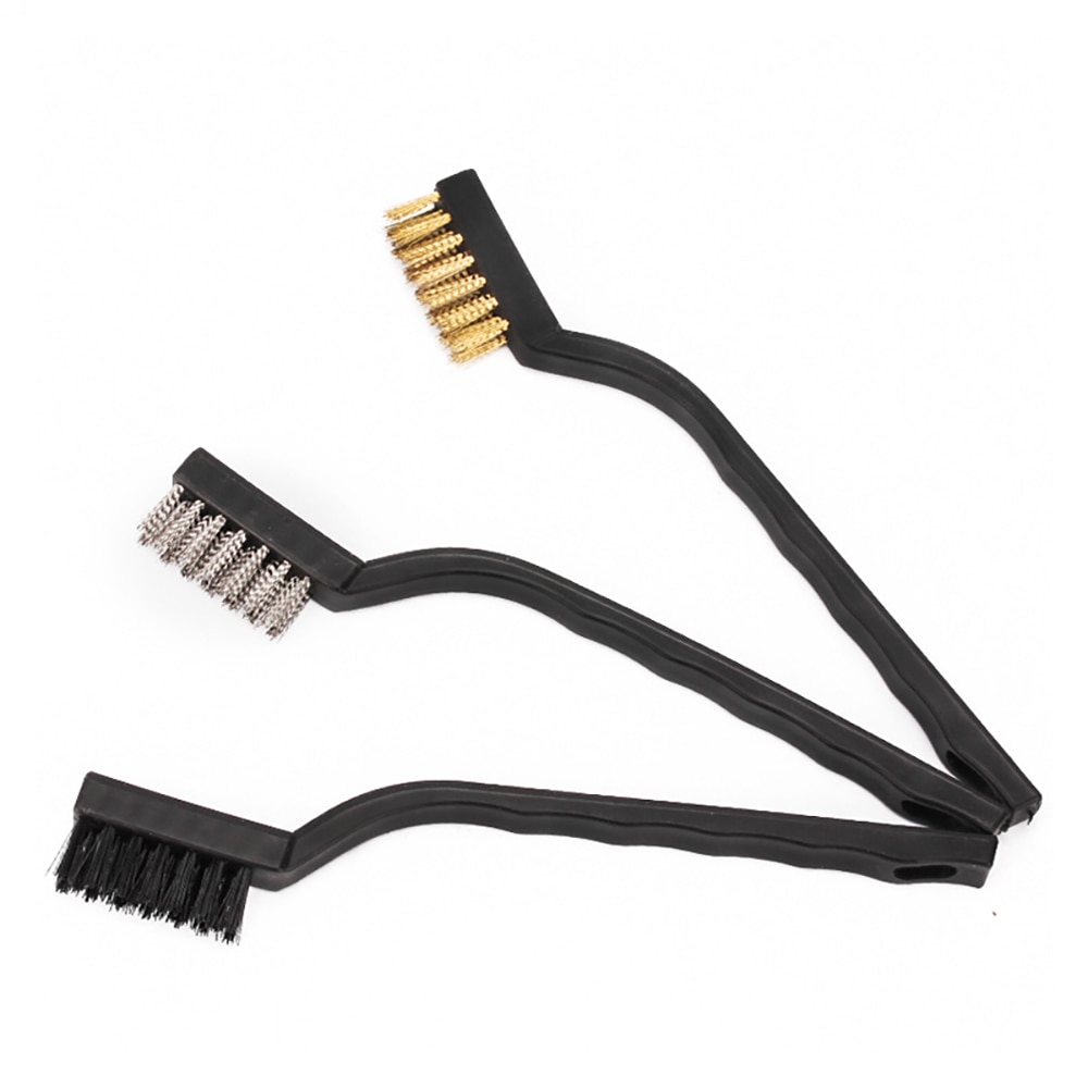 Mini 3 Pcs 7 Inch Car Interior Cleaning Brush Set Auto Detailing Brush