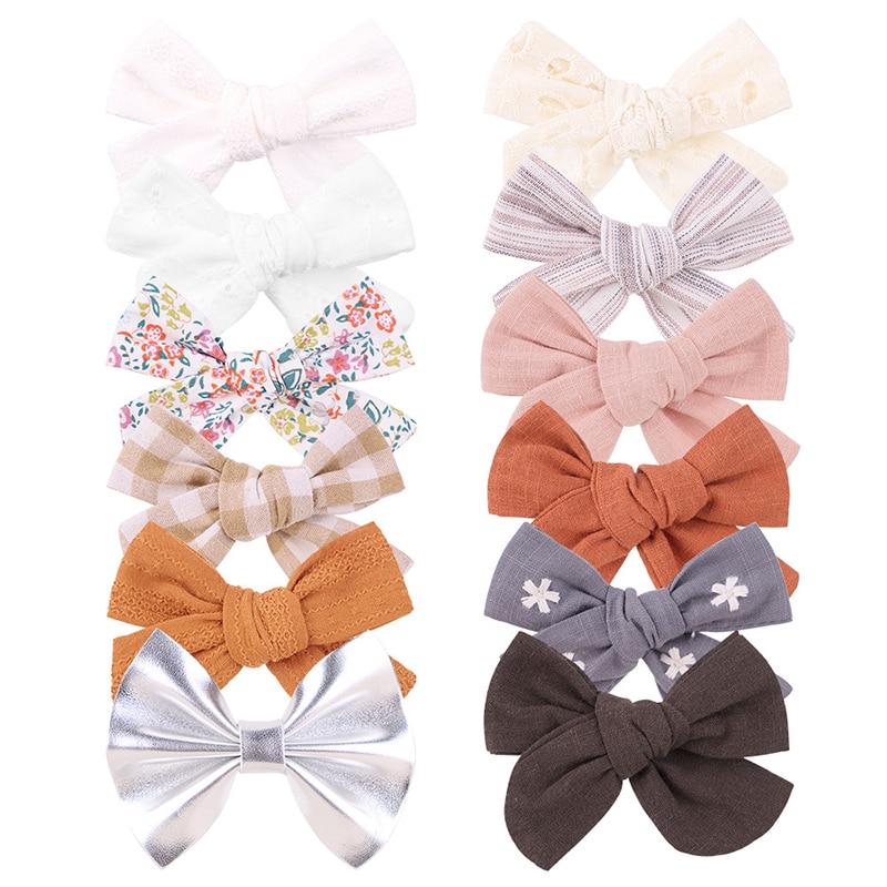 6Pcs Baby Hair Clips For Girls Bows Hairpins Children Hooks Cute Barrette Floral Hairclip Pin Princess Accessories Sets Headgear