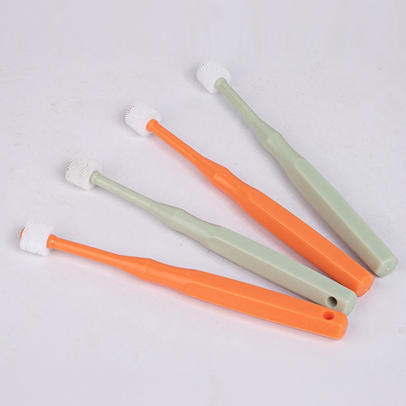 1pc Baby Toothbrushes Deciduous Teeth Training Toothbrush 360 Degree Silicone Toothbrush For Children 1-3 Years Old Random