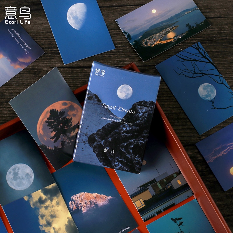 Evening moon Aesthetic Stickers Decoracion Scrapbooking Phone Sticker Flakes Office School Supplies 30PCS