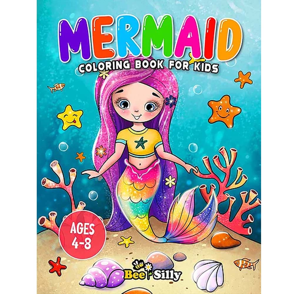 Mermaid Coloring Book: A Coloring Book for Girls Featuring Beautiful Mermaids and Their Ocean Friends 30-page