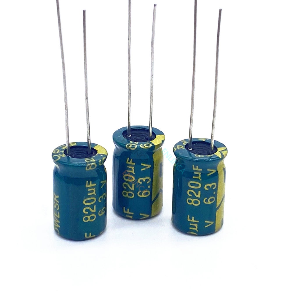 5pcs/lot 6.3v 820UF 8*12 Low ESR / Impedance high frequency aluminum electrolytic capacitor 820UF 6.3v 820UF 20%