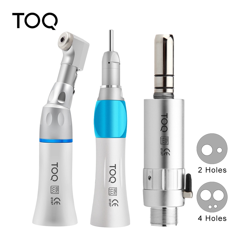 High Quality Dental External Slow Low Speed Handpiece Kit E-Type Polishing Device contra angle straight air motor
