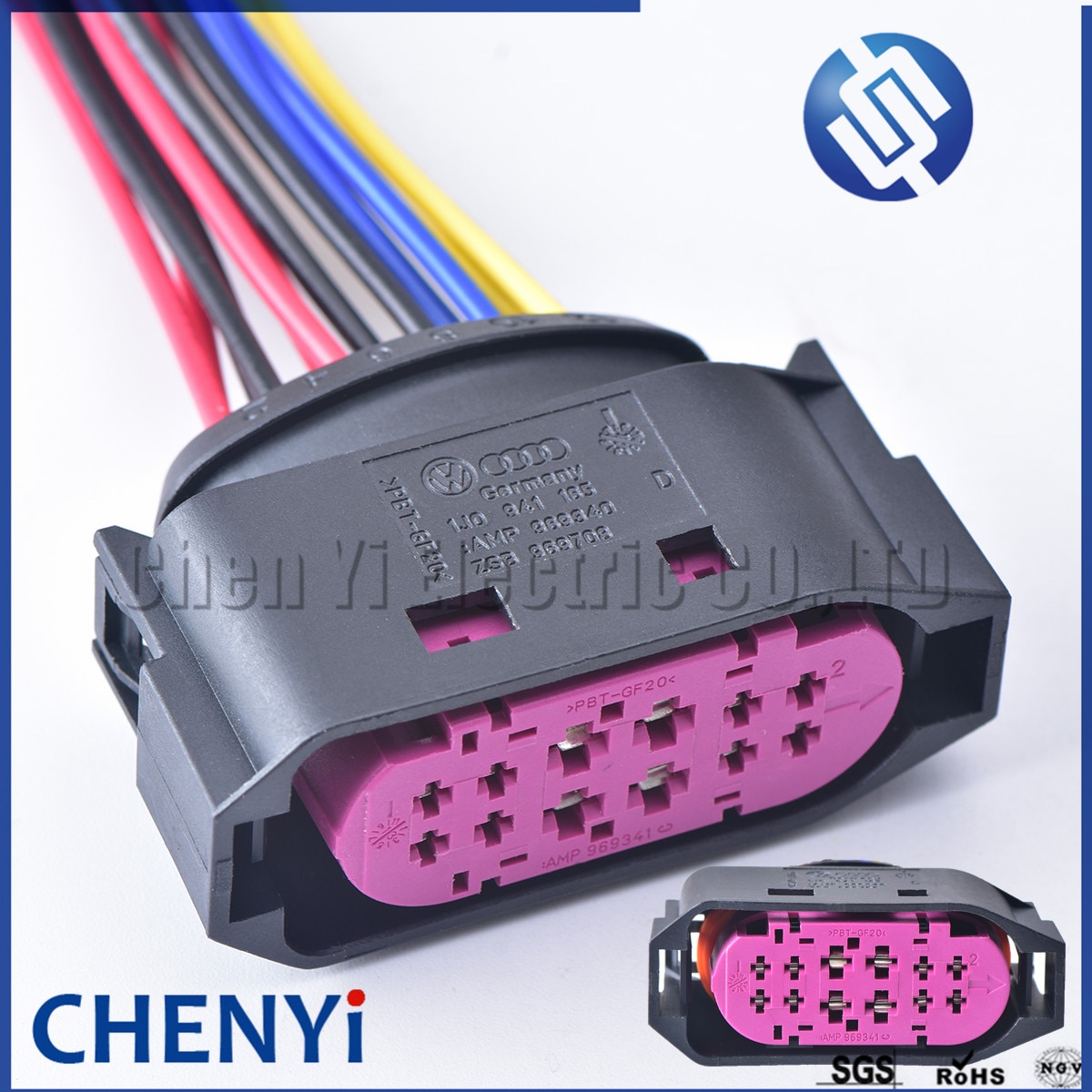 12 Pin Xenon Headlight Connector Plug Lane Support LCA Socket Wire Harness Cable Pigtail For AUDI VW Skoda 1J0941165 1J0 941 165